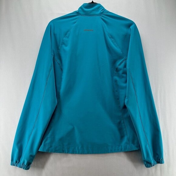 PATAGONIA Jacket Womens Size M Traverse Softshell Full Zip Lightweight Teal Blue - Picture 2 of 10